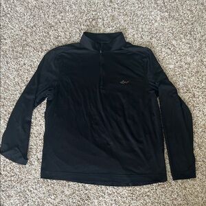 Black Long Sleeve Quarter-Zip Pullover Sz Medium